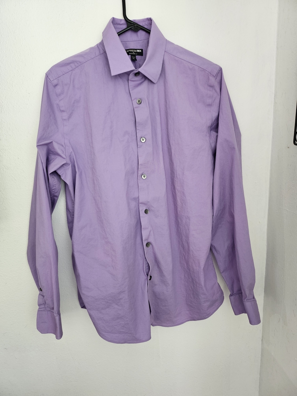 Express Men Lavender Dress Shirt - Classic Collar Modern Fit Modern Prep.